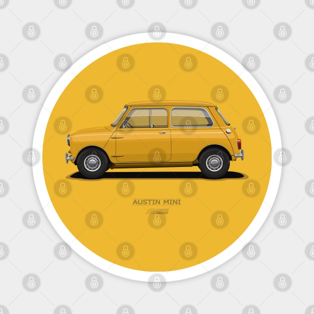 Austin Mini Orange Magnet by ARVwerks